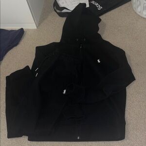 Polo Ralph Lauren Black Hoodie and Sweatpants Set